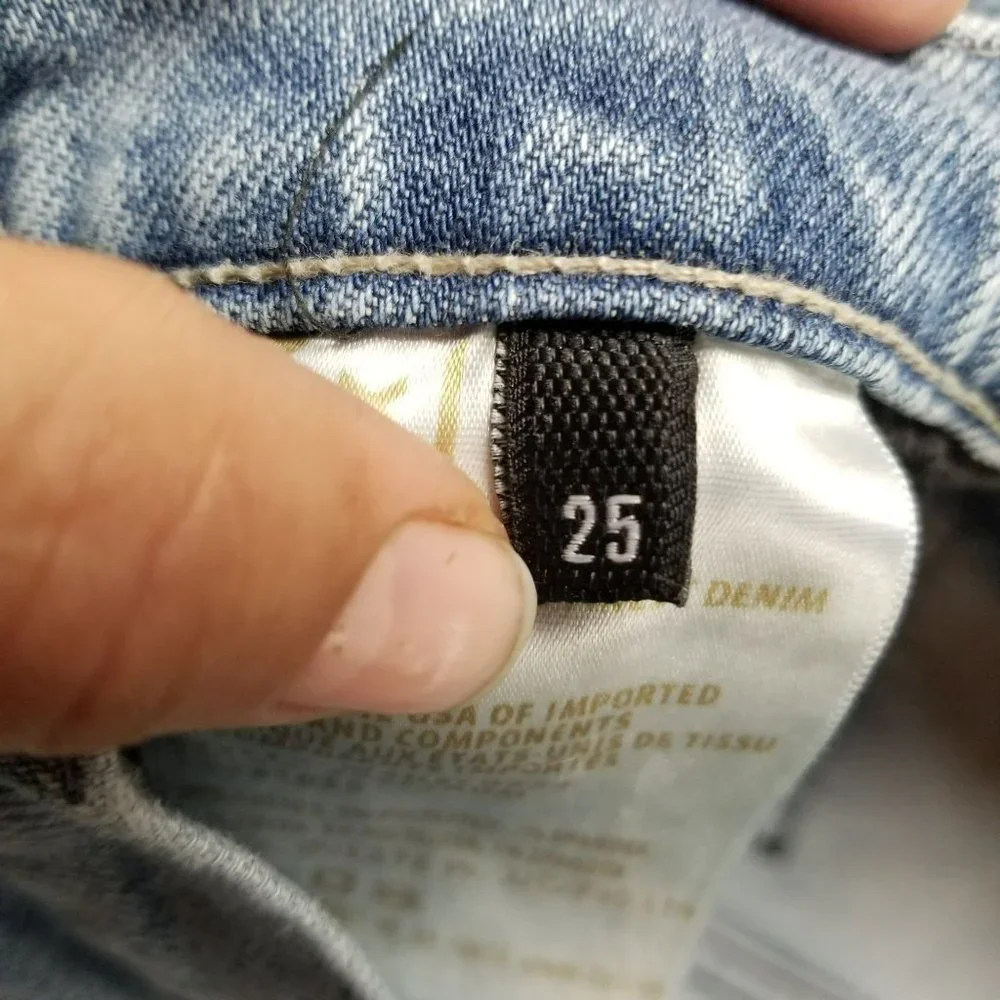 3x1 Jeans Womens 25 Spectrum Medium Wash Stretch Mid Rise Crop - Picture 12 of 15